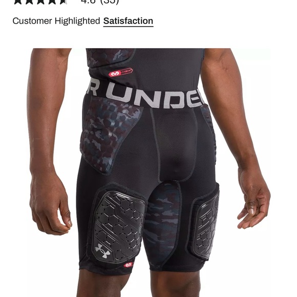 Under Armour Black Camo Padded Shorts, this item is typically worn as a girdle - Picture 1 of 14